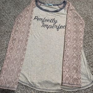 Perfectly Imperfect Lace Sleeve Top